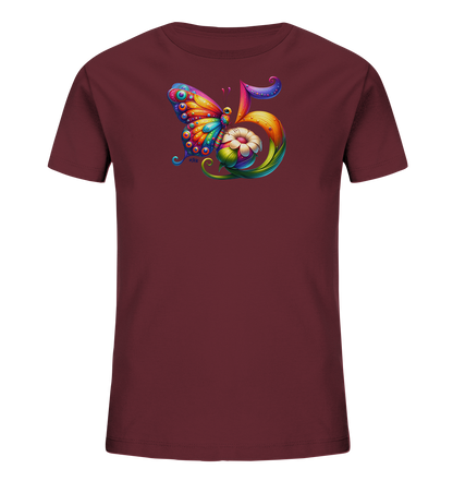Kinder T-Shirt mit bunter Zahl 5 und Schmetterling