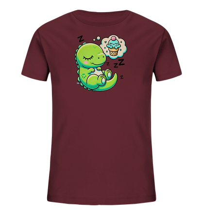 Kinder T-Shirt mit schlafendem Dino und Eiscreme-Traum