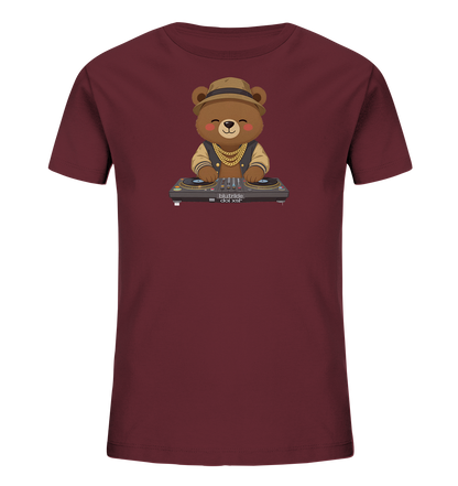 Bären-DJ mit Goldketten Motiv auf Kinder T-Shirt