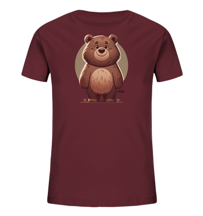 Kinder-T-Shirt mit lächelndem braunem Bären
