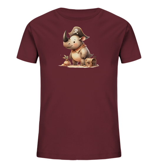 Kinder T-Shirt – Kleiner Rhino Pirat Und Schatzkiste