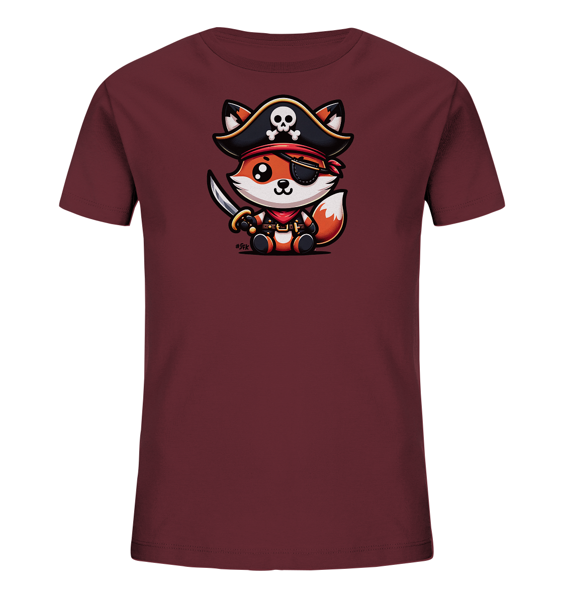 Kinder T-Shirt – Süßer Piraten Fuchs mit Säbel