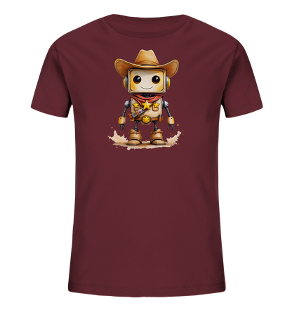 Kinder-T-Shirt | Roboter-Sheriff mit Sternen - Kinder Bio T-Shirt