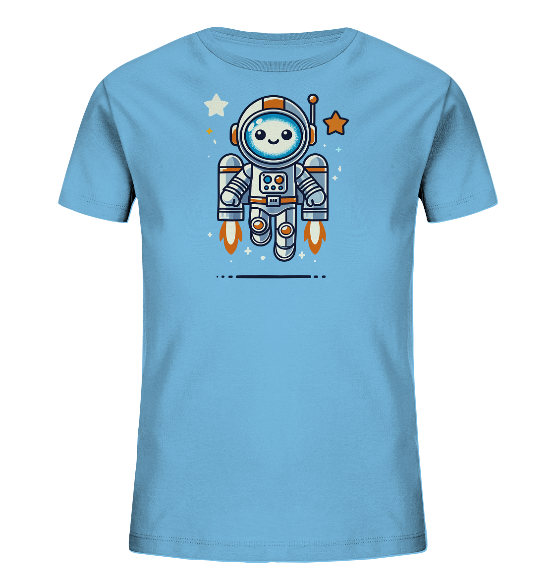 Kinder T-Shirt Astro-Roboter mit Jetpack - Kinder Bio T-Shirt