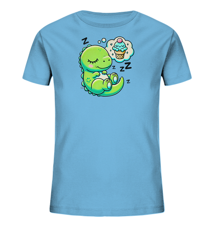 Kinder T-Shirt mit schlafendem Dino und Eiscreme-Traum