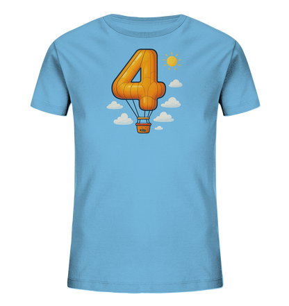 Ballon-Vier über Wolken Motiv auf Kinder T-Shirt