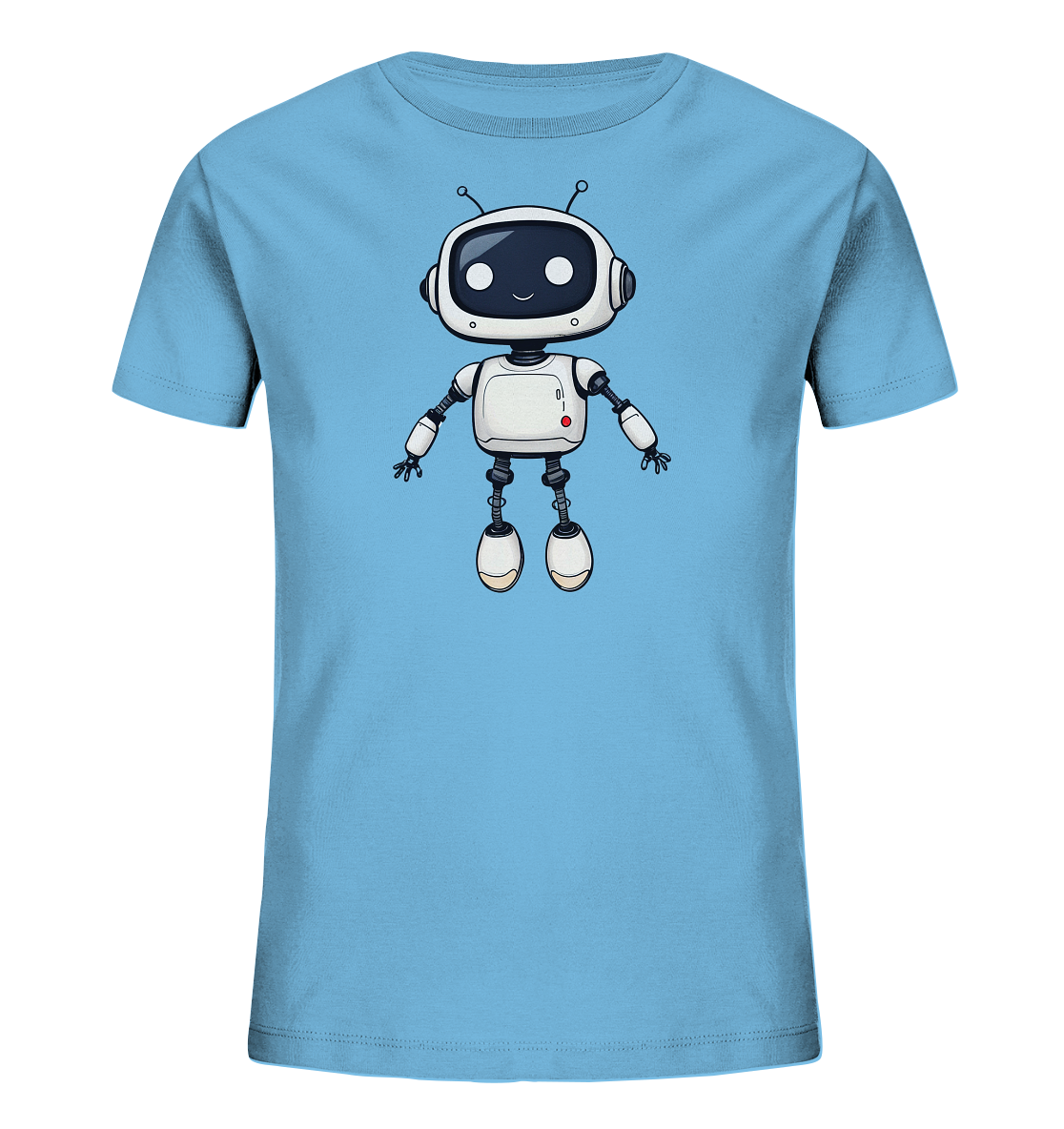 Roboterfreund mit großen Augen – Kinder-T-Shirt