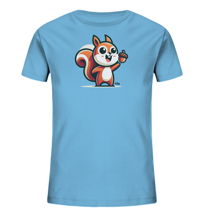 Kinder T-Shirt mit Eichhörnchen und Eichel