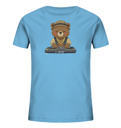 Bären-DJ mit Goldketten Motiv auf Kinder T-Shirt