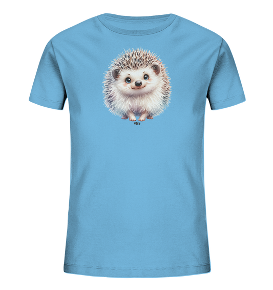 Kinder T-Shirt mit ein kleiner flauschiger Igel mit großen blauen Augen