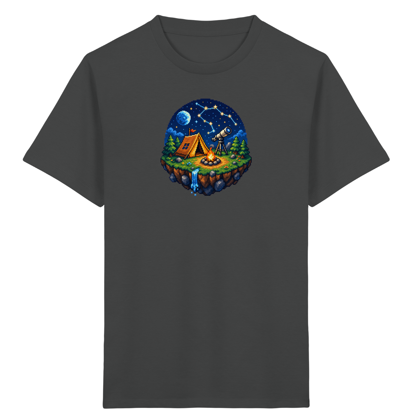 Magisches Pixel Camping Insel Abenteuer - Kinder Bio T-Shirt