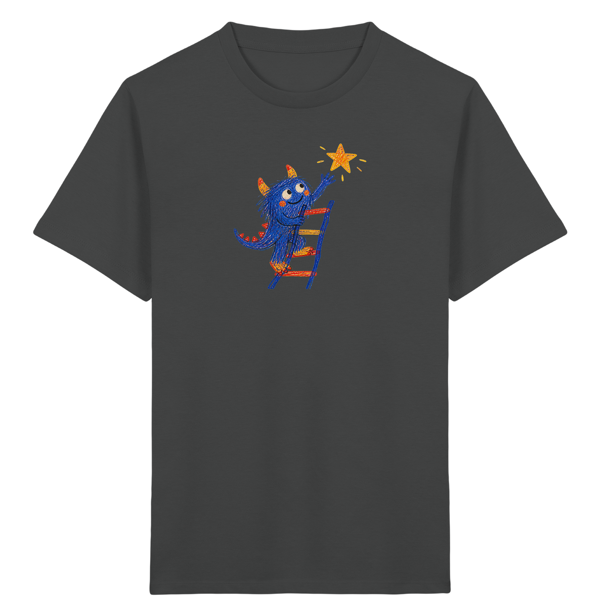 Monster auf der Sternenleiter - Kinder Bio T-Shirt