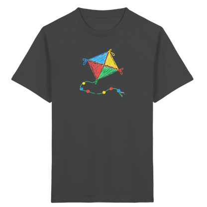 Bunter Drachen mit Knoten - Kinder Bio T-Shirt