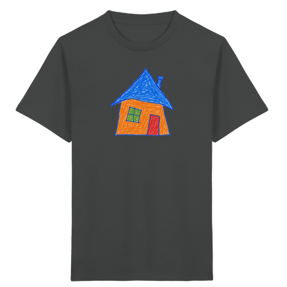 Oranges Haus mit Schornstein - Kinder Bio T-Shirt