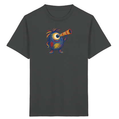 Mondgucker Monster mit Teleskop - Kinder Bio T-Shirt