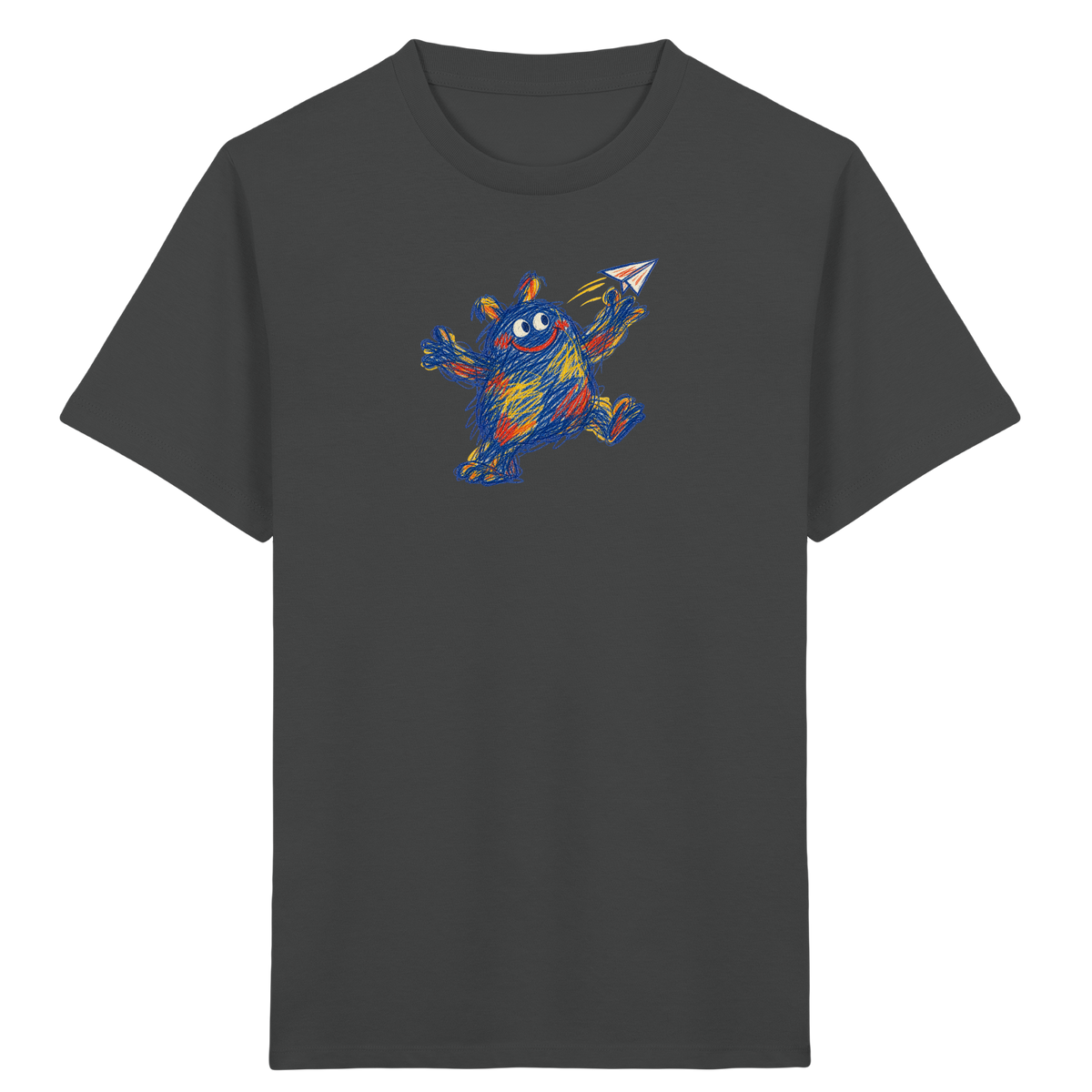 Papierfliegerwerfer Kritzelmonster Kinder Shirt - Kinder Bio T-Shirt