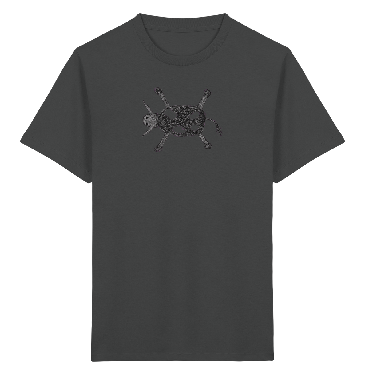Kuh von oben gezeichnet - Kinder Bio T-Shirt