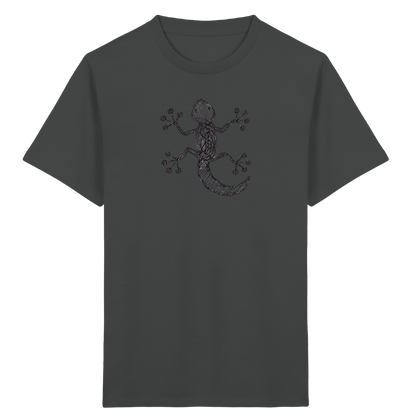 Gecko von oben gezeichnet - Kinder Bio T-Shirt