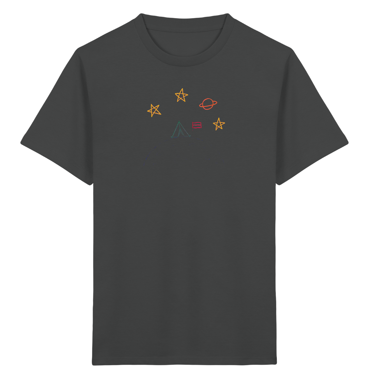 Abenteuerliches Weltraum Camping Kinder T-Shirt - Kinder Bio T-Shirt
