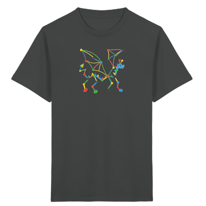 Bunter Farbpunkt Drache - Kinder Bio T-Shirt