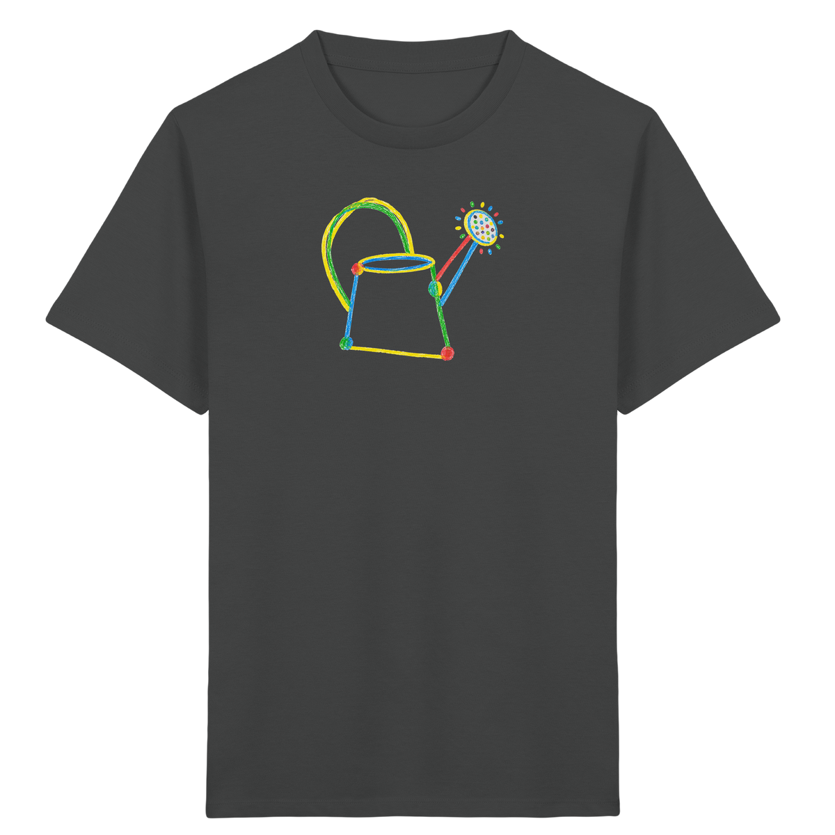 Bunte Kreide Gießkanne Kinder - Kinder Bio T-Shirt