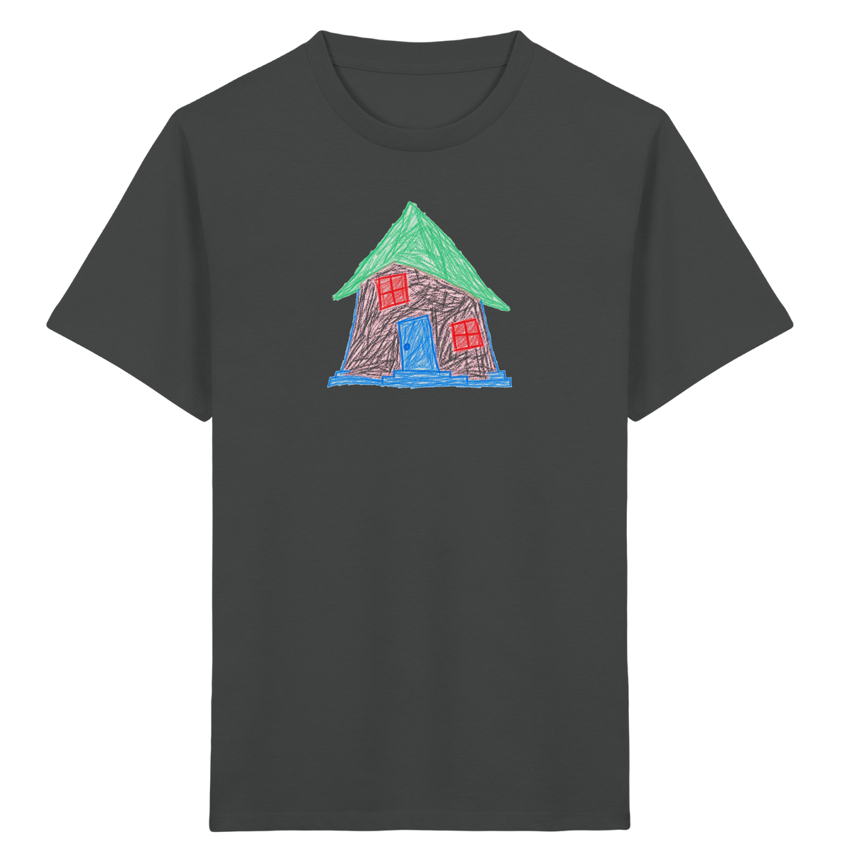 Rosa Schiefhaus Kinderzeichnung - Kinder Bio T-Shirt