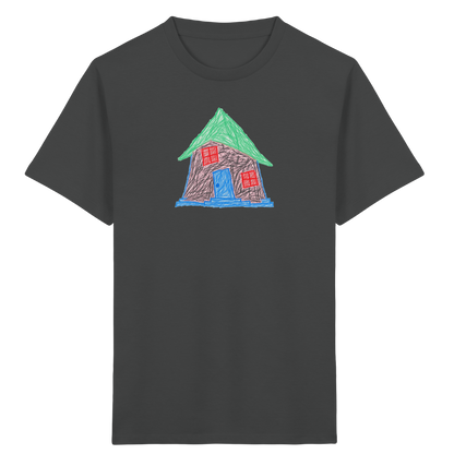 Rosa Schiefhaus Kinderzeichnung - Kinder Bio T-Shirt