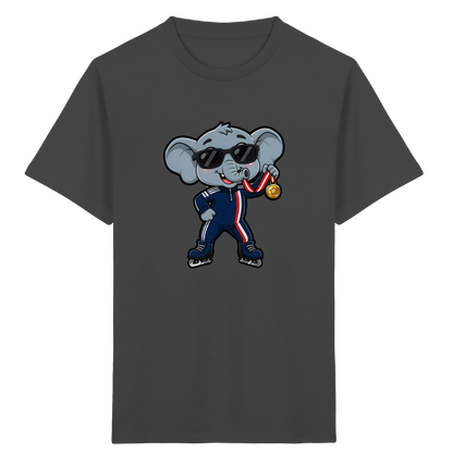 Eislaufender Elefant: Cooles T-Shirt für Kinder - Kinder Bio T-Shirt