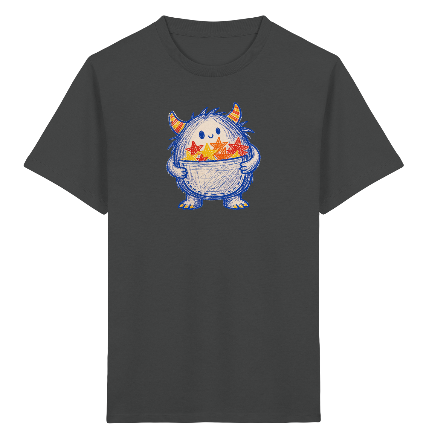 Kleines Monster mit Sternentasche - Kinder Bio T-Shirt