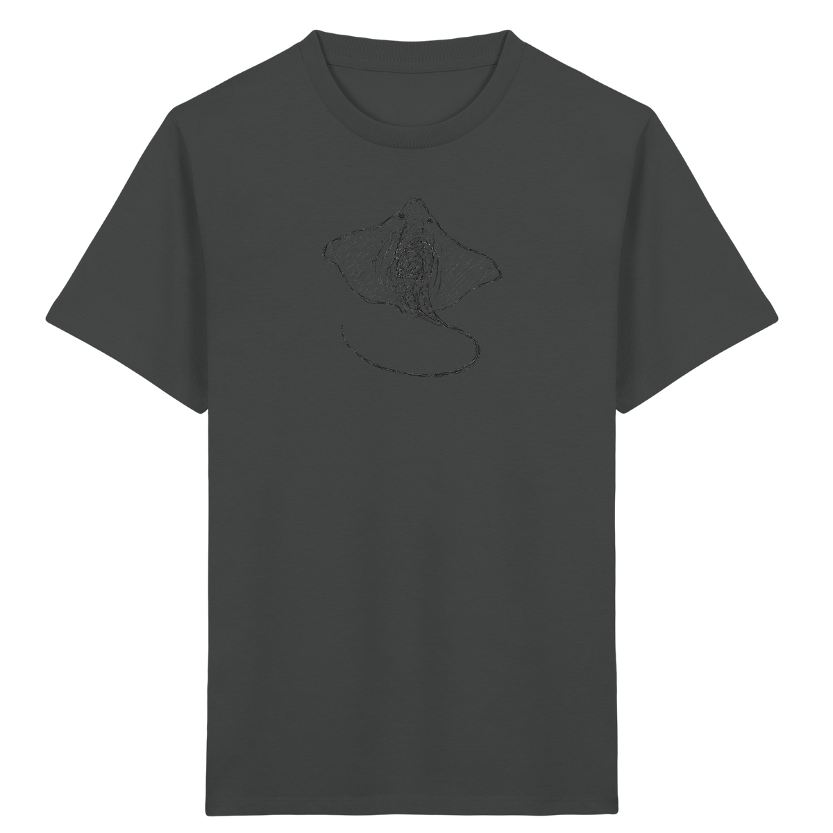 Rochen von oben gezeichnet - Kinder Bio T-Shirt