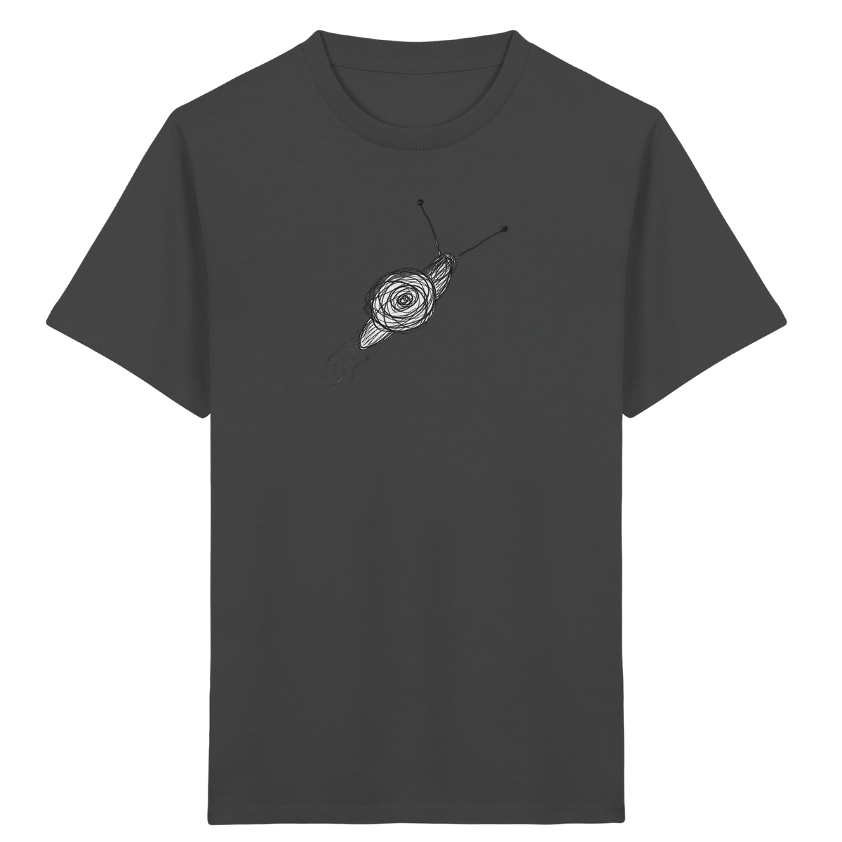 Schnecke von oben Kinderzeichnung - Kinder Bio T-Shirt