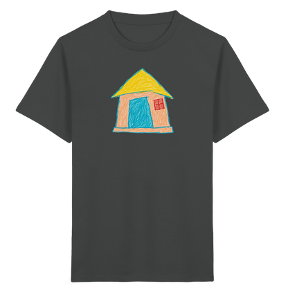 Pfirsichfarbenes Türhaus für Kinder - Kinder Bio T-Shirt