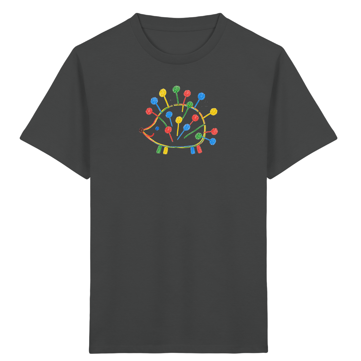Bunter Farbpunkt Igel - Kinder Bio T-Shirt