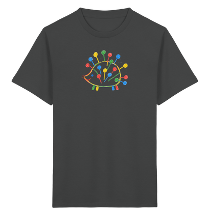 Bunter Farbpunkt Igel - Kinder Bio T-Shirt