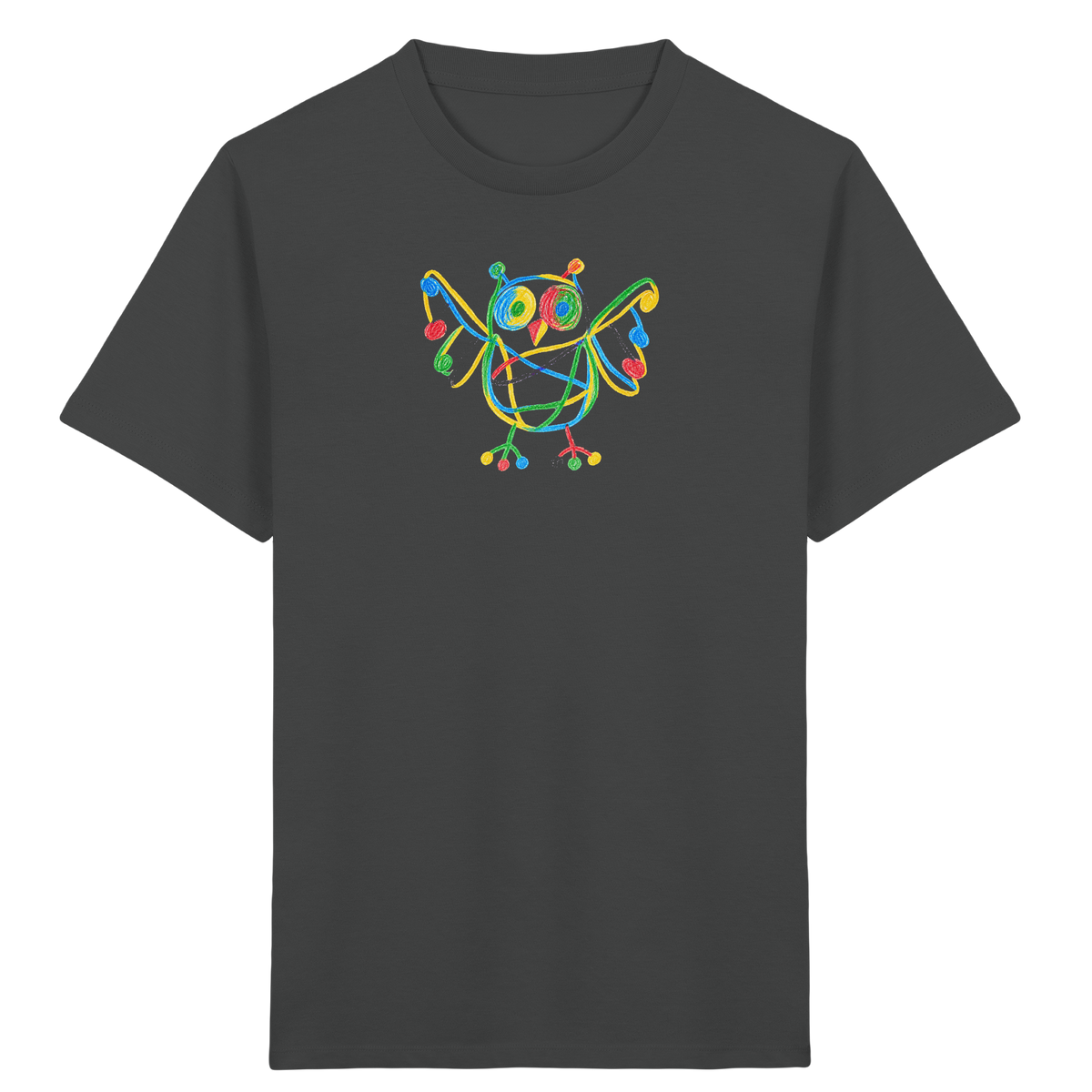 Farbpunkt Eule Kinder Shirt - Kinder Bio T-Shirt