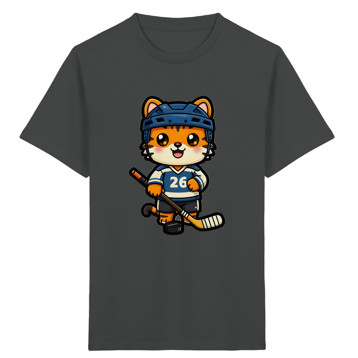Tiger Eishockey Spieler Kinder T-Shirt - Kinder Bio T-Shirt