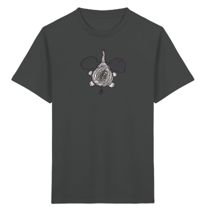 Elefant von oben gezeichnet - Kinder Bio T-Shirt