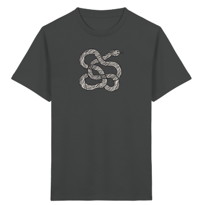 Schlange von oben gezeichnet - Kinder Bio T-Shirt