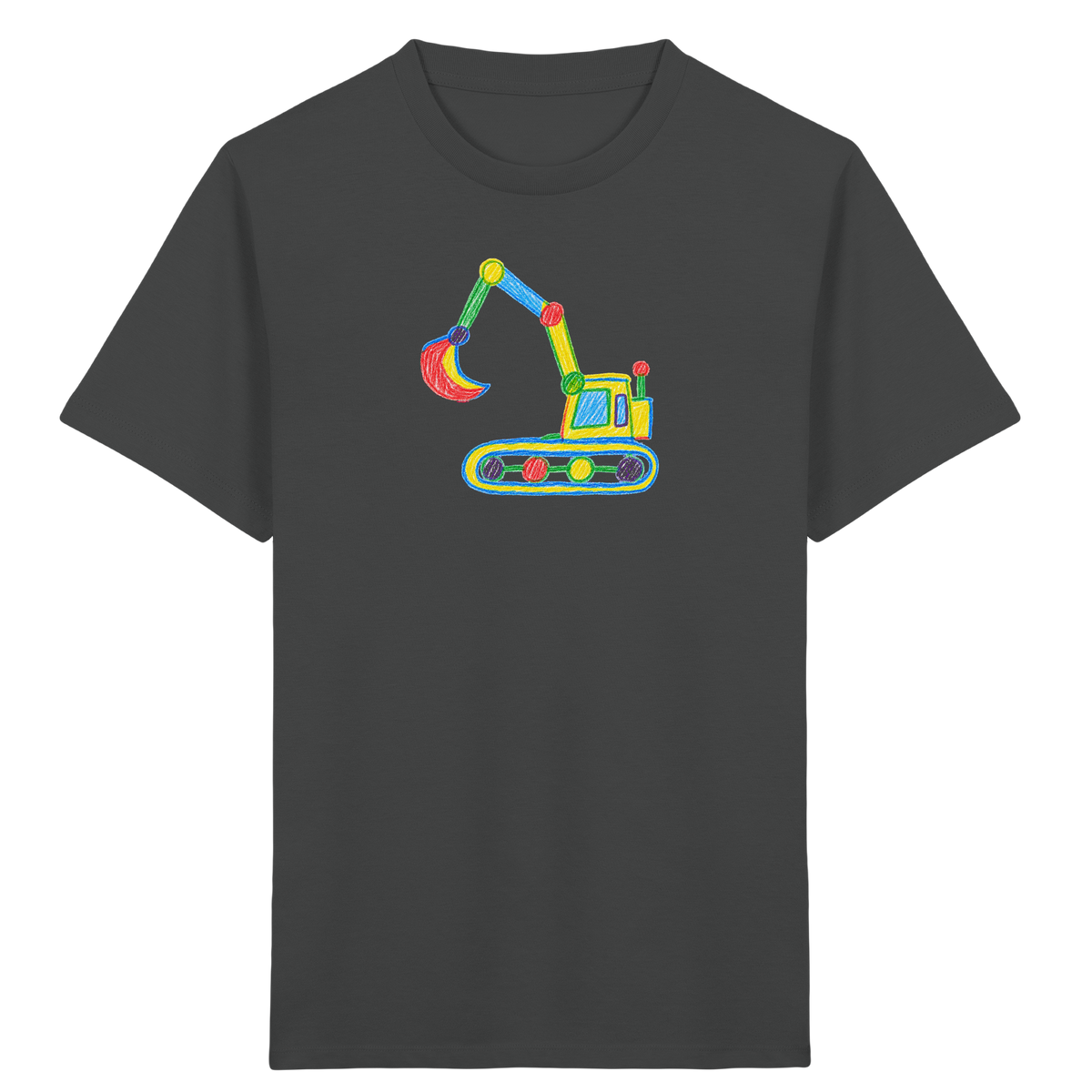 Bunter Punkt Bagger - Kinder Bio T-Shirt
