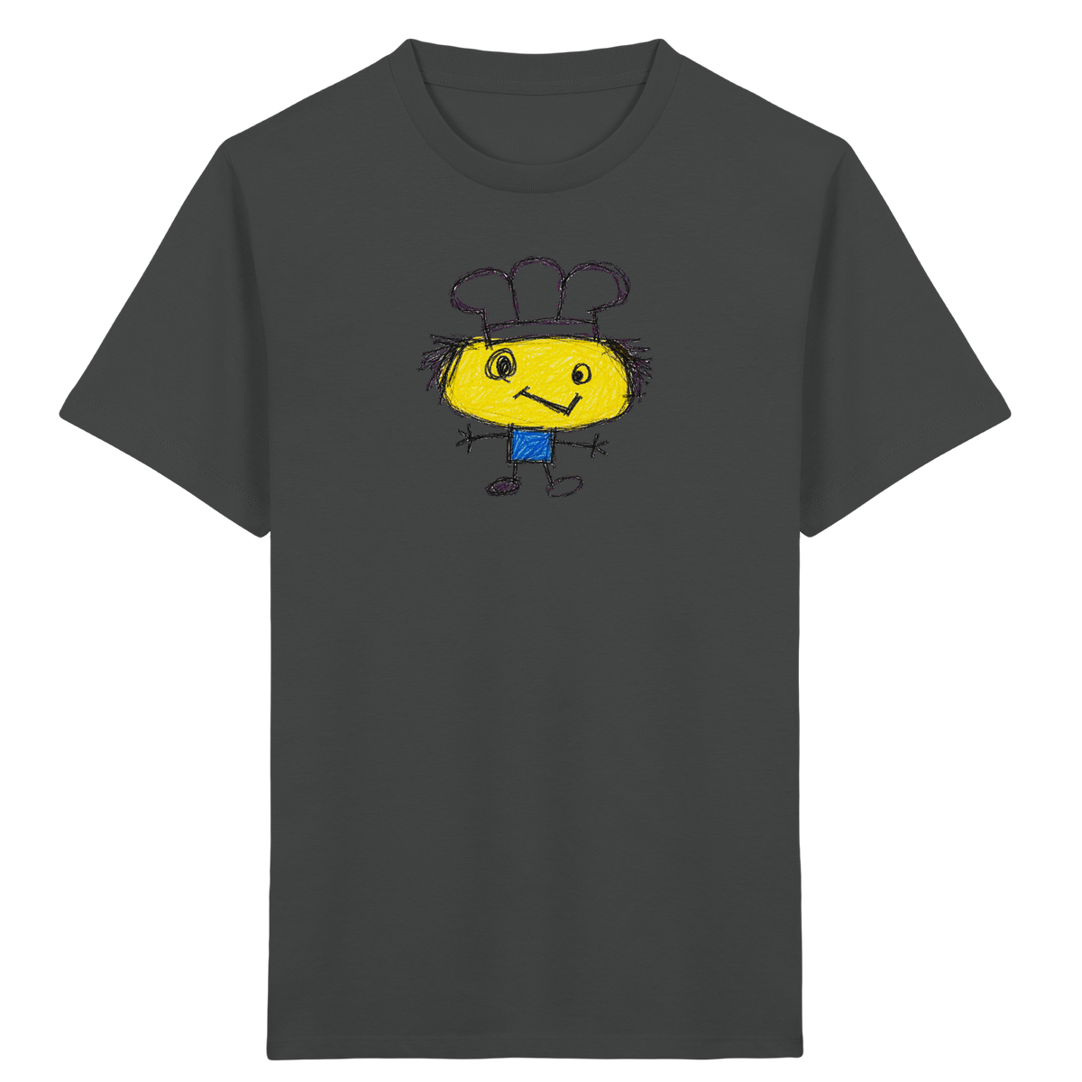 Kritzelkopf mit Kochmütze - Kinder Bio T-Shirt