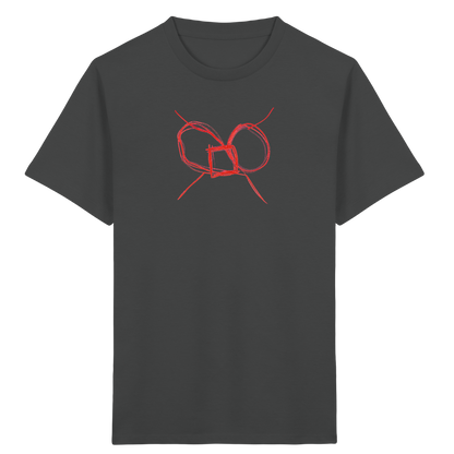 Ziegelrote Wackelschleife Kinder T-Shirt - Kinder Bio T-Shirt