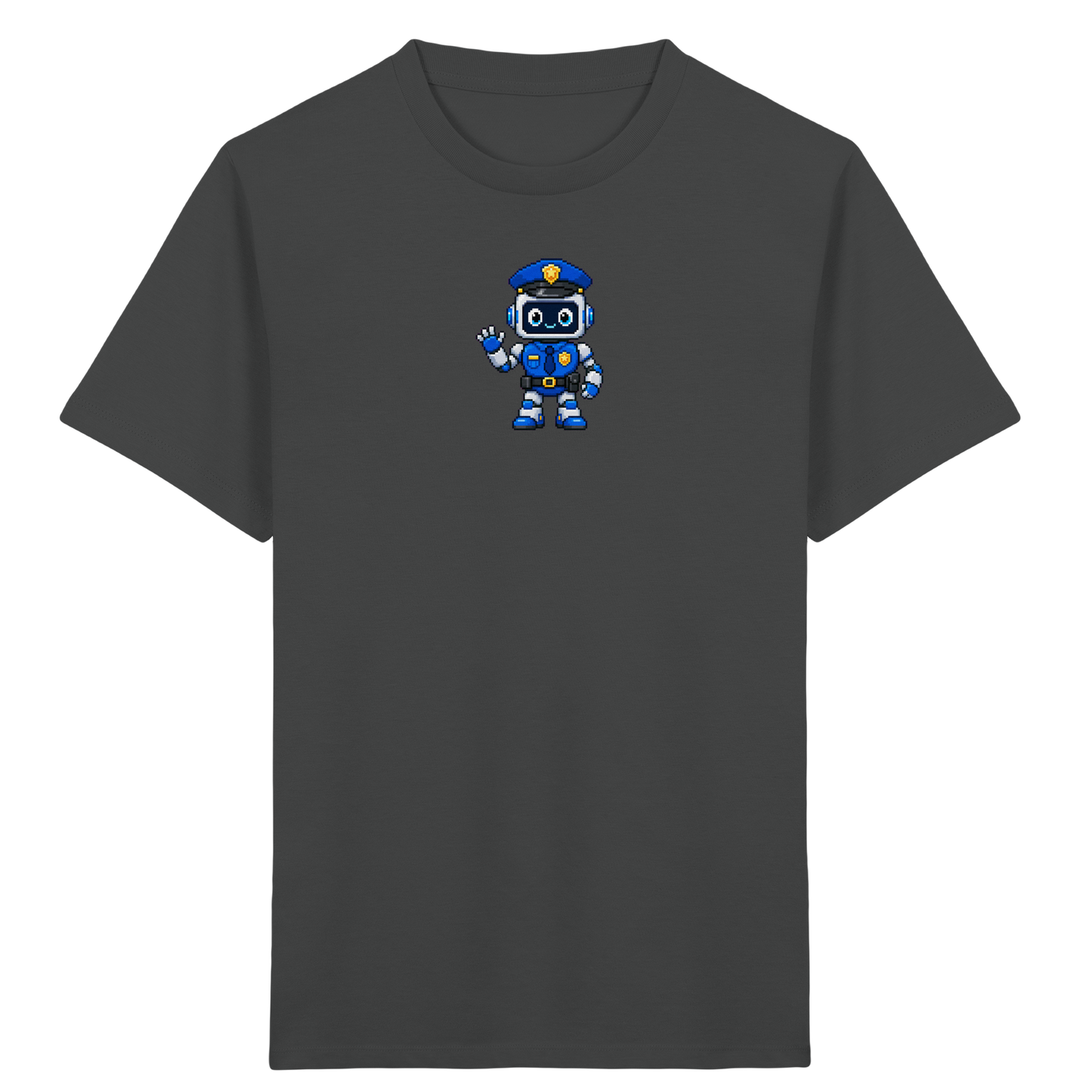 Pixel Roboter Polizei: Winkendes Kinder-T-Shirt - Kinder T-Shirt