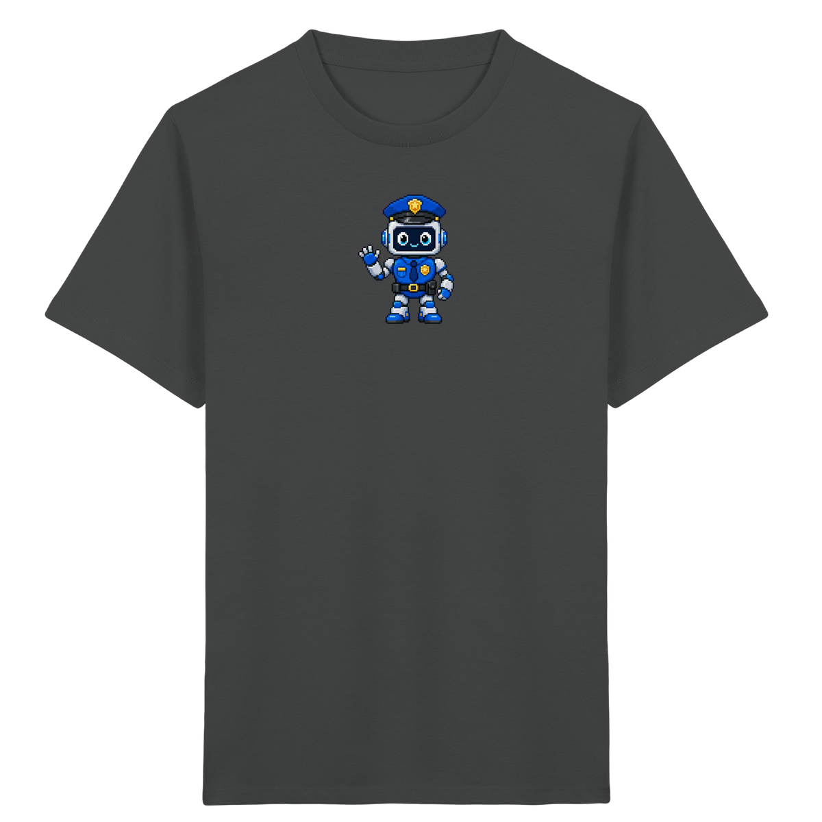 Pixel Roboter Polizei: Winkendes Kinder-T-Shirt - Kinder T-Shirt