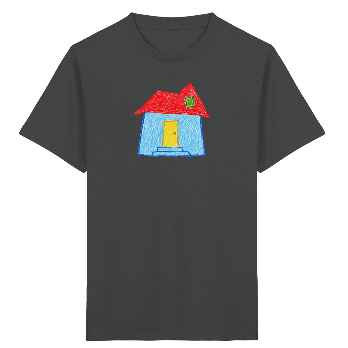 Rotes Knickdachhaus für Kinder - Kinder Bio T-Shirt