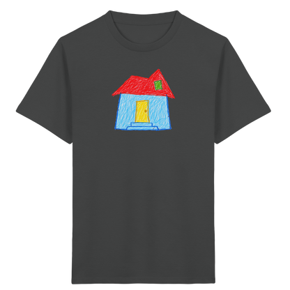 Rotes Knickdachhaus für Kinder - Kinder Bio T-Shirt