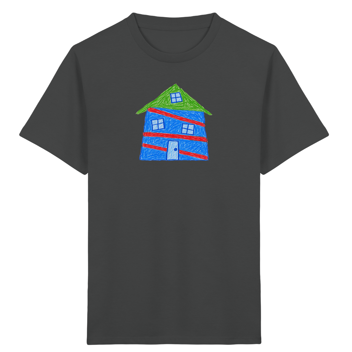 Blaues Balkenhaus Kinder T-Shirt - Kinder Bio T-Shirt