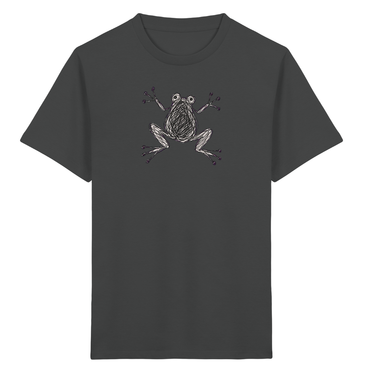 Frosch von oben Kinderzeichnung - Kinder Bio T-Shirt