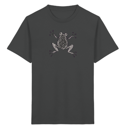 Frosch von oben Kinderzeichnung - Kinder Bio T-Shirt
