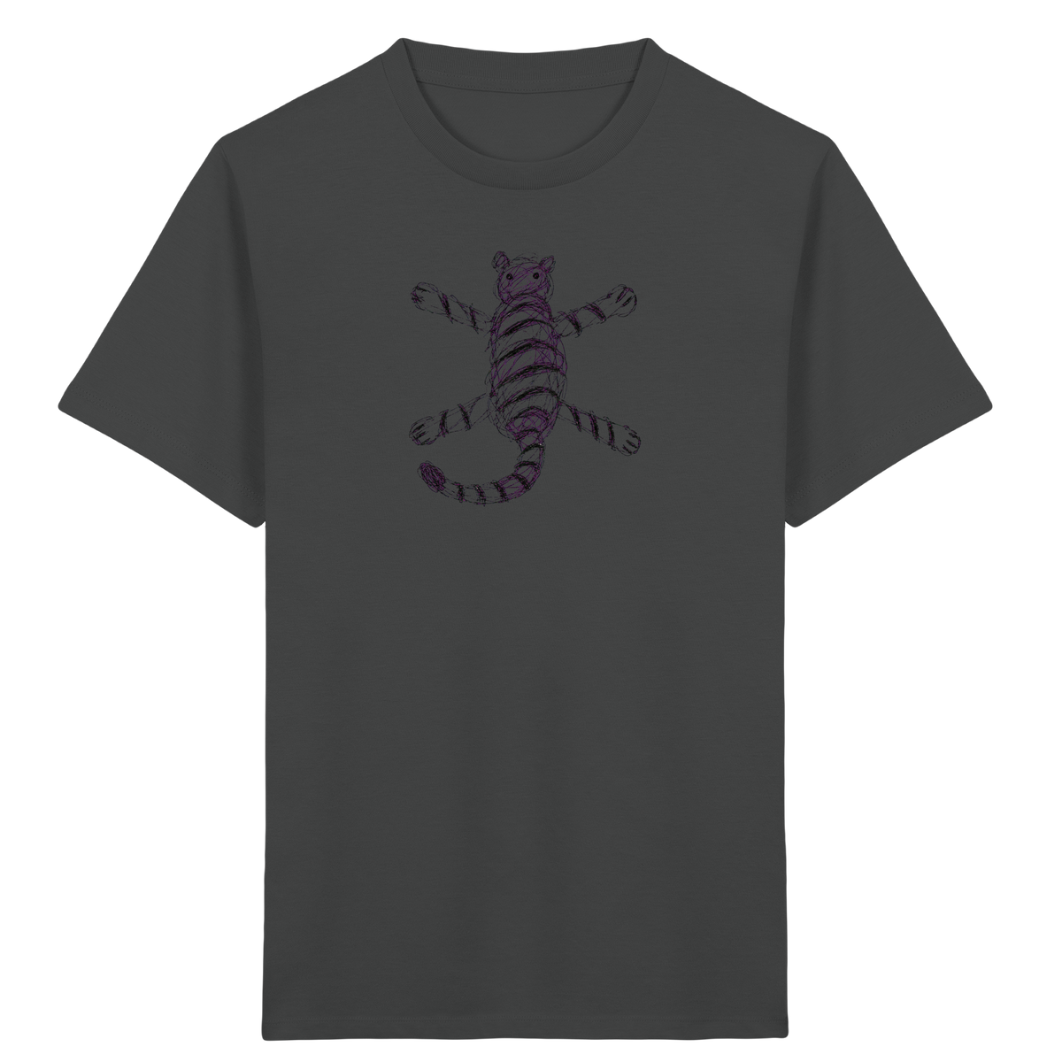 Tiger von oben gezeichnet - Kinder Bio T-Shirt