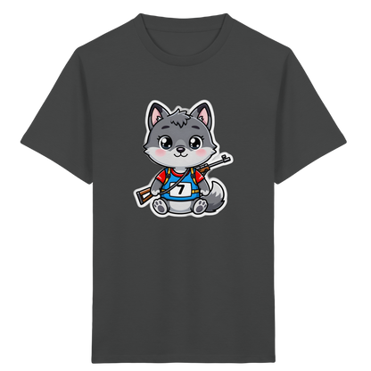 Wolf im Sporttrikot – Kinder Bio-T-Shirt